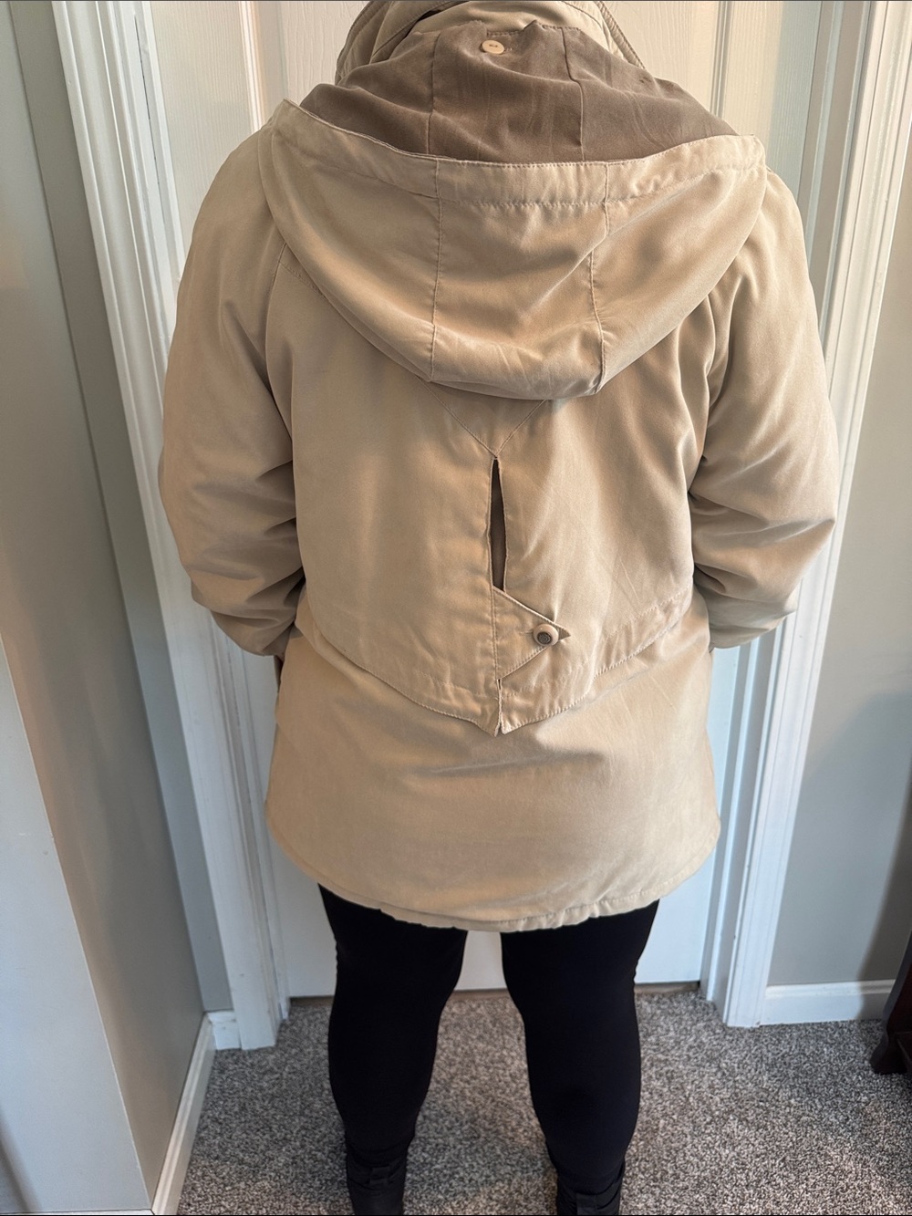 Worthington Light Beige Hooded Coat